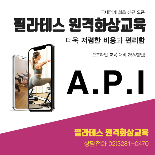 API 원격화상교육 170만원 + API 동영상과정 3개월무료